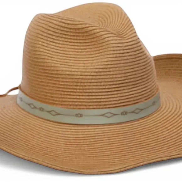 Frye Women’s Paperbraid Pinch Crown Cowboy Sun Hat NWT - Picture 1 of 11